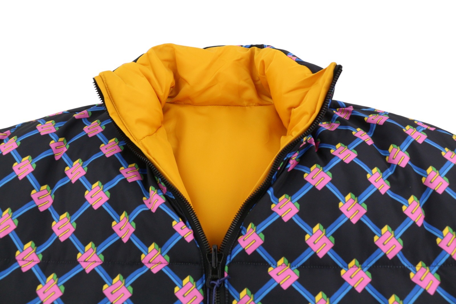 SCOTCH & SODA Women's Jacket L Reversible Logo Quilted Padded Puffer Coat