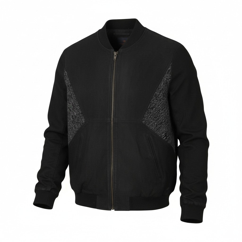 SCOTCH & SODA Men's Jacket L Black Genuine Leather Light Bomber Coat RRP379