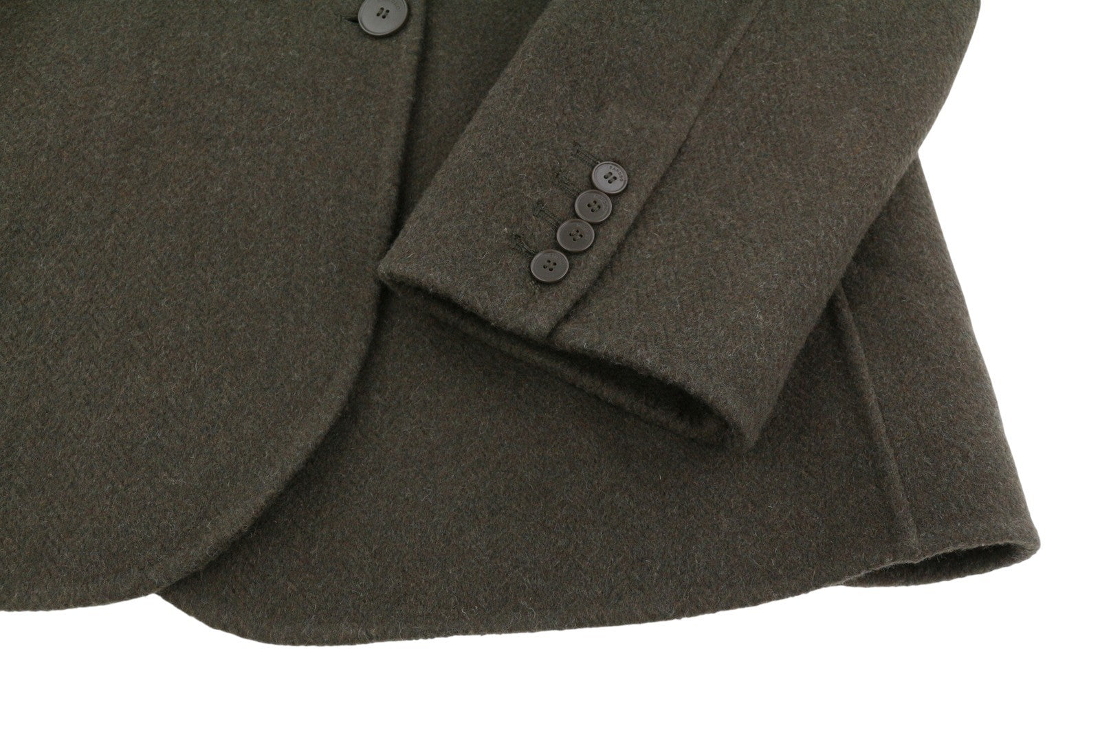 SANDRO Fisher Women's Coat 38 M Khaki Wool Blend Oversized Tailored RRP445