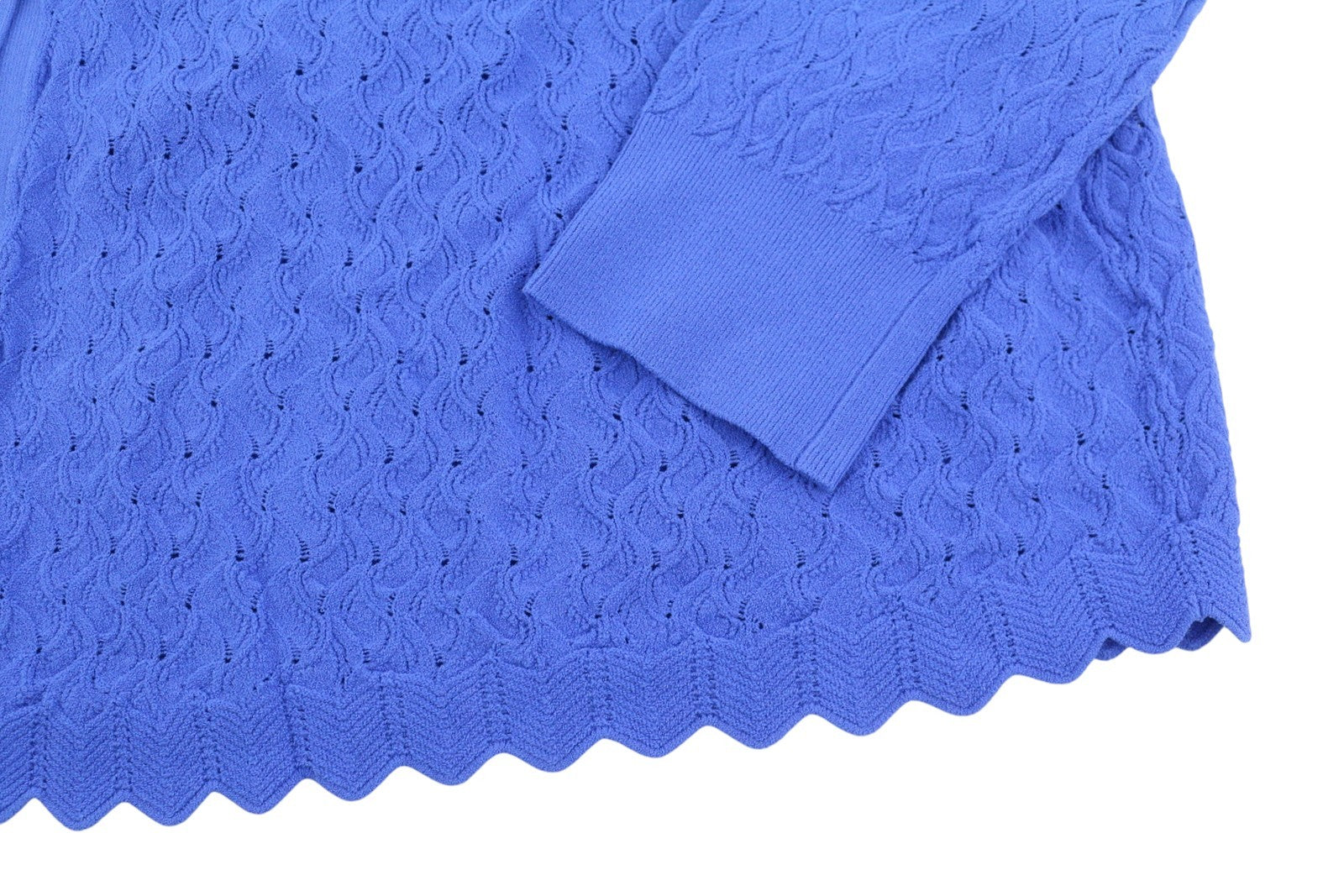 MAJE Maline Women's Dress 1 S Blue Knit Button-Up Long Sleeve Midi