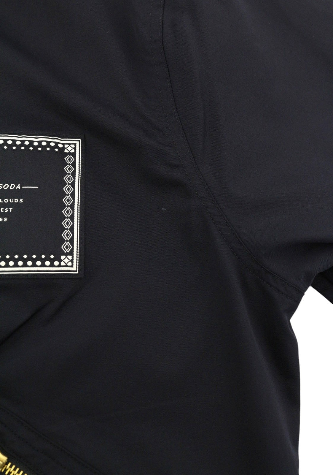 SCOTCH & SODA Men Jacket L Black Full Zip Lightweight Bomber