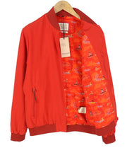 SCOTCH & SODA Men Jacket M Boat Red Patterned Full Zip Lightweight Bomber