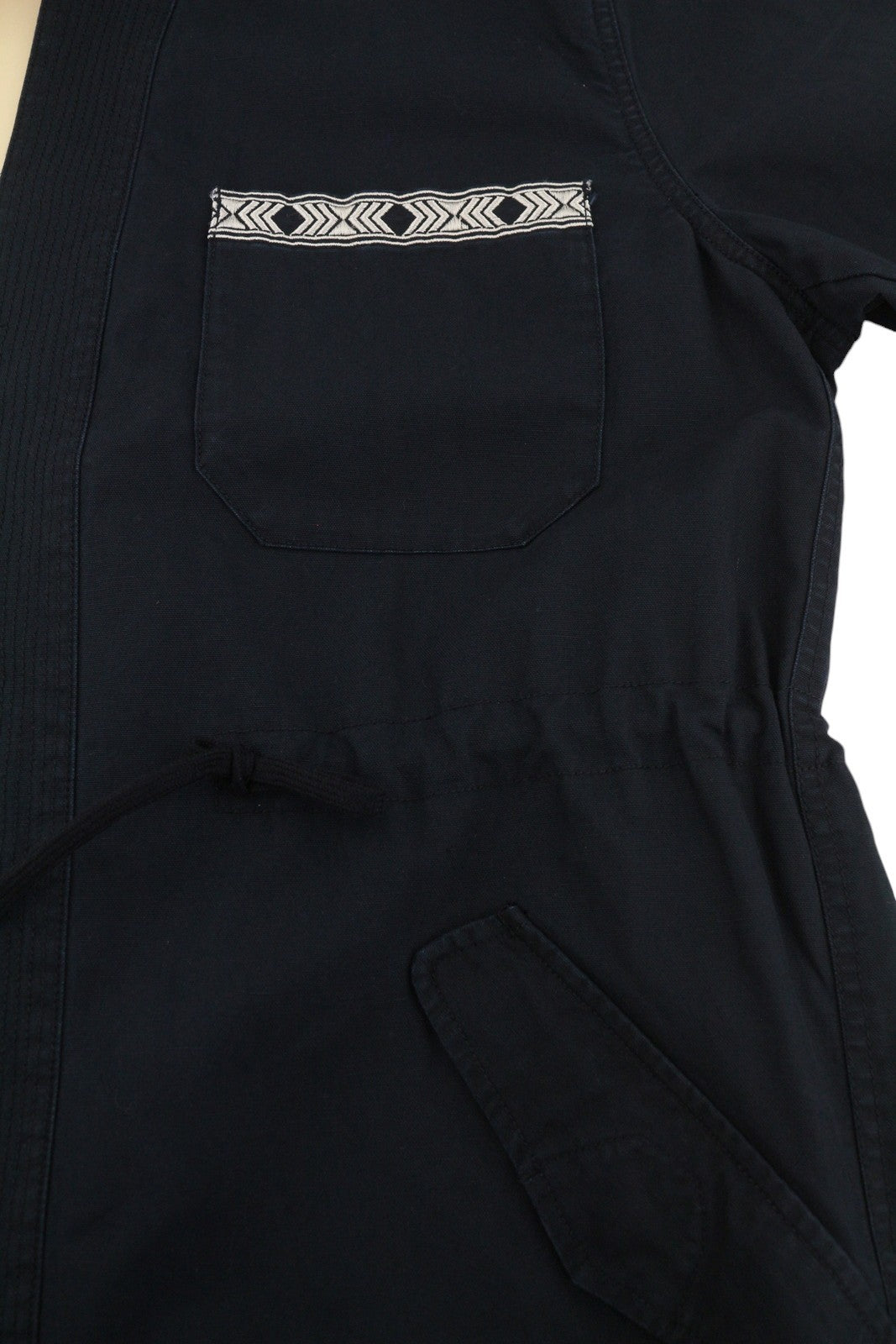 SCOTCH & SODA Men Jacket M Black Embroidered Palm Tree Drawstring Waist