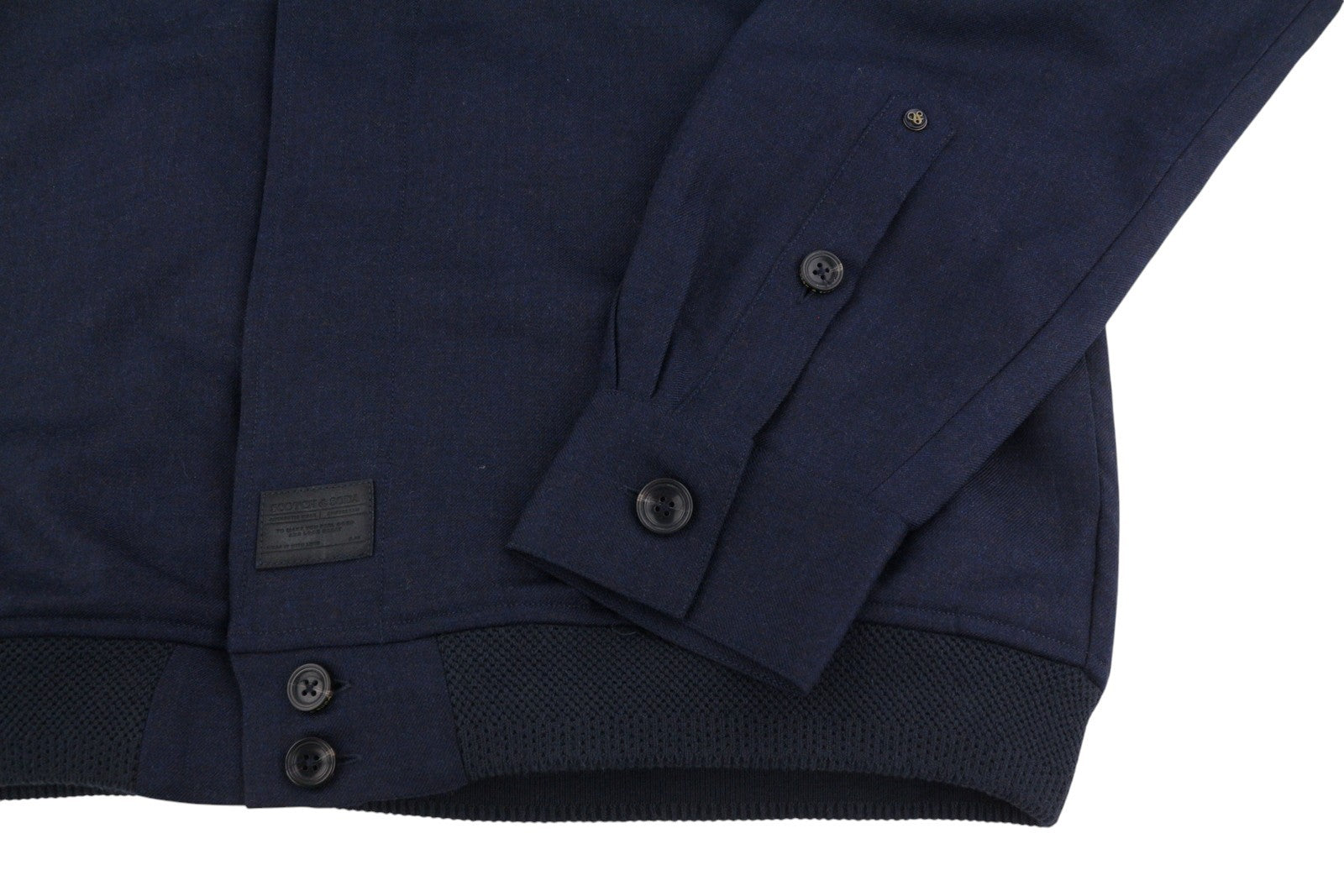 SCOTCH & SODA Men Jacket L Dark Blue Button Up Lightweight Bomber