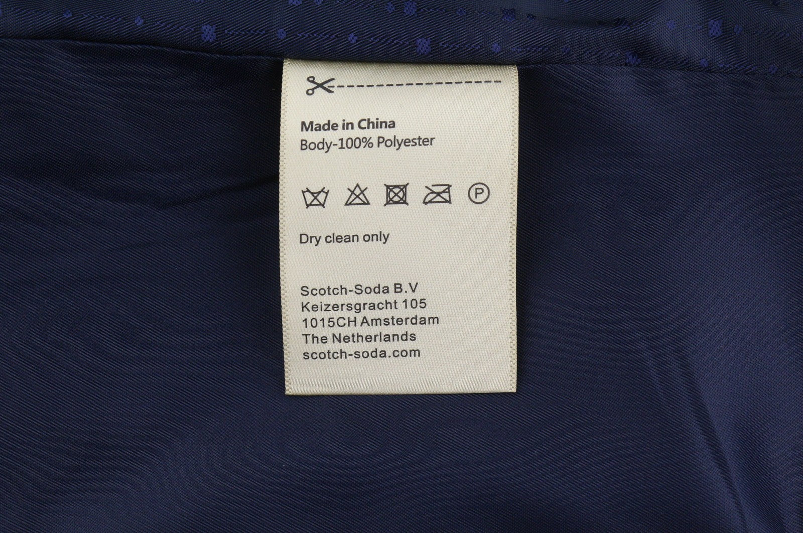 SCOTCH & SODA Men Jacket M Dark Blue Check Button Up Spread Lightweight