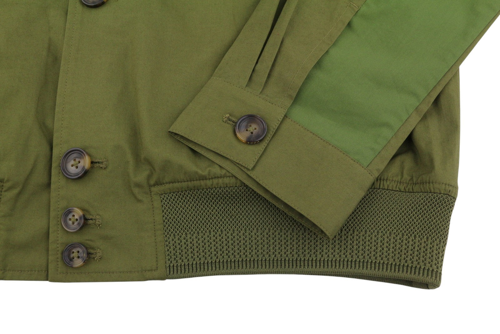 SCOTCH & SODA Men Jacket M Khaki Green Patterned Button Up Lightweight Bomber