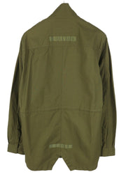 SCOTCH & SODA Men Jacket L Military Green High Neck Snap Buttons Lightweight