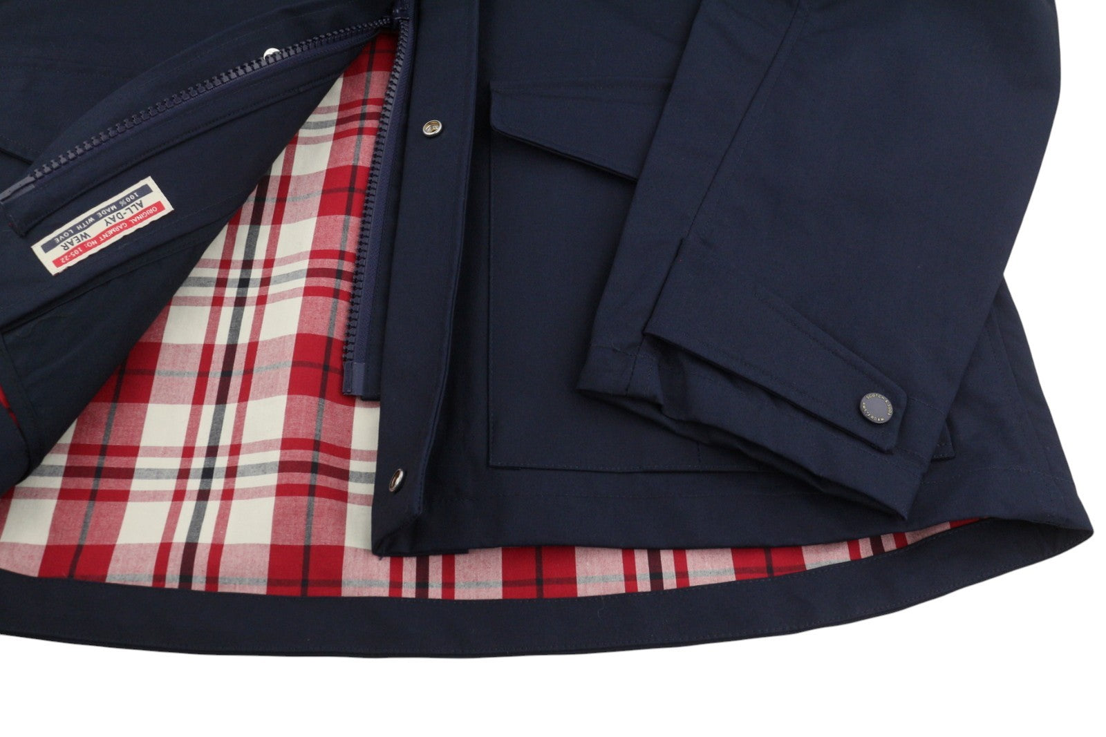 SCOTCH & SODA Men Jacket M Dark Blue Hooded Patch Pockets Light Parka Serie 22