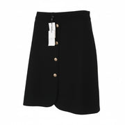CLAUDIE PIERLOT Manue Women's Skirt 1 S Black Knit Gold Buttons RRP165