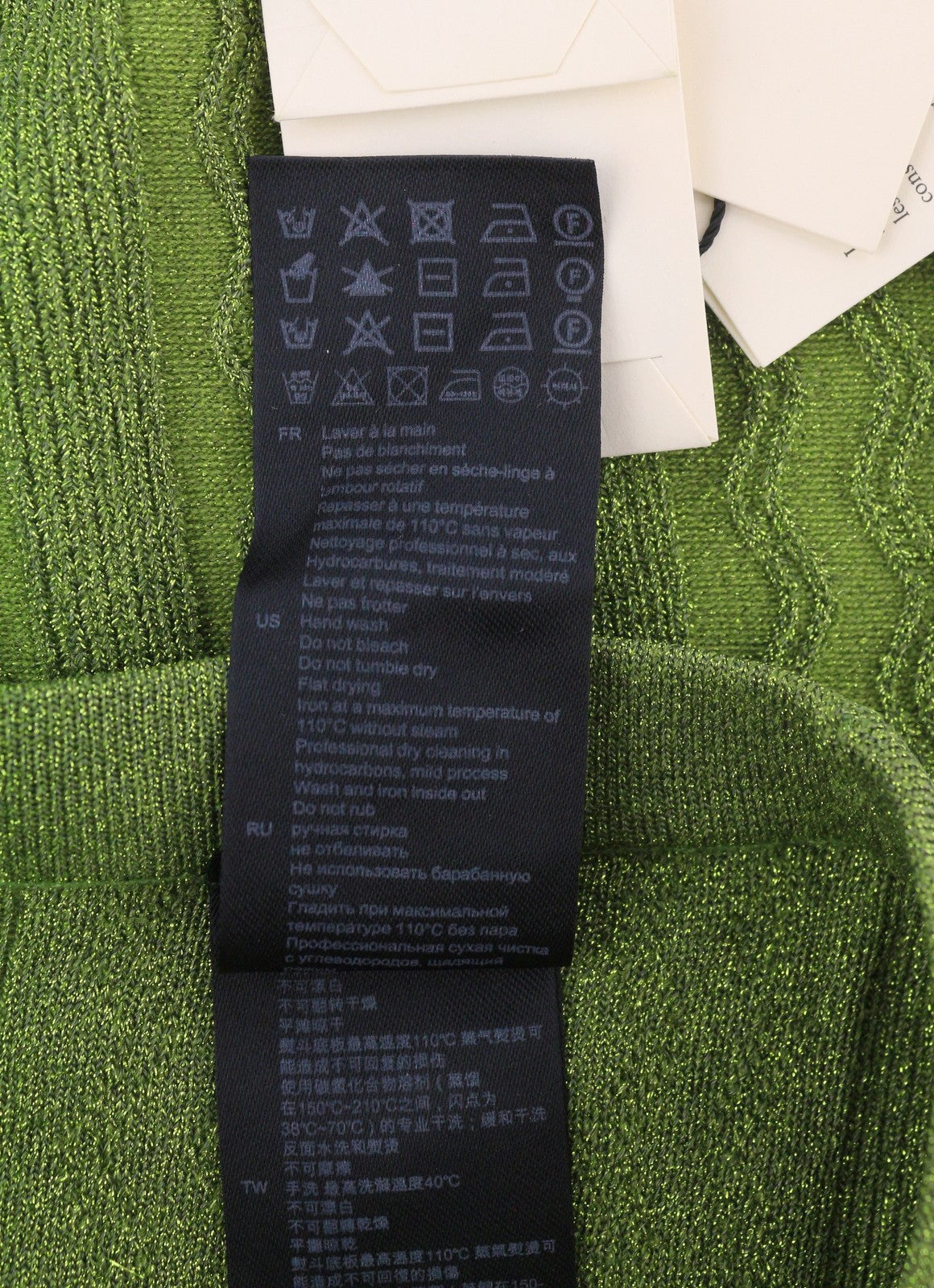 SANDRO Chalamet Women's Trousers 36 S Green Shiny Cable Knit Flared RRP295