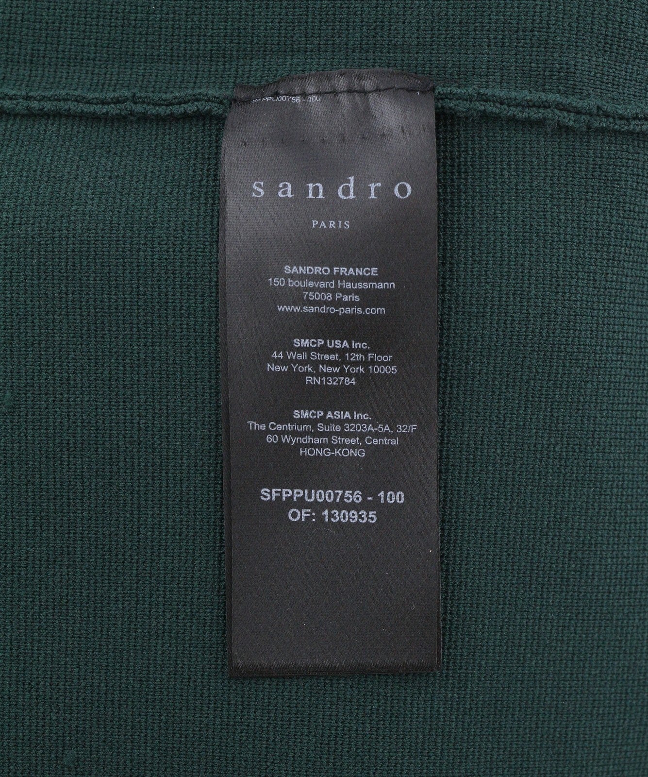 SANDRO Women's T-Shirt 2 M Green Beaded Tassel Knit Cropped Hem RRP125