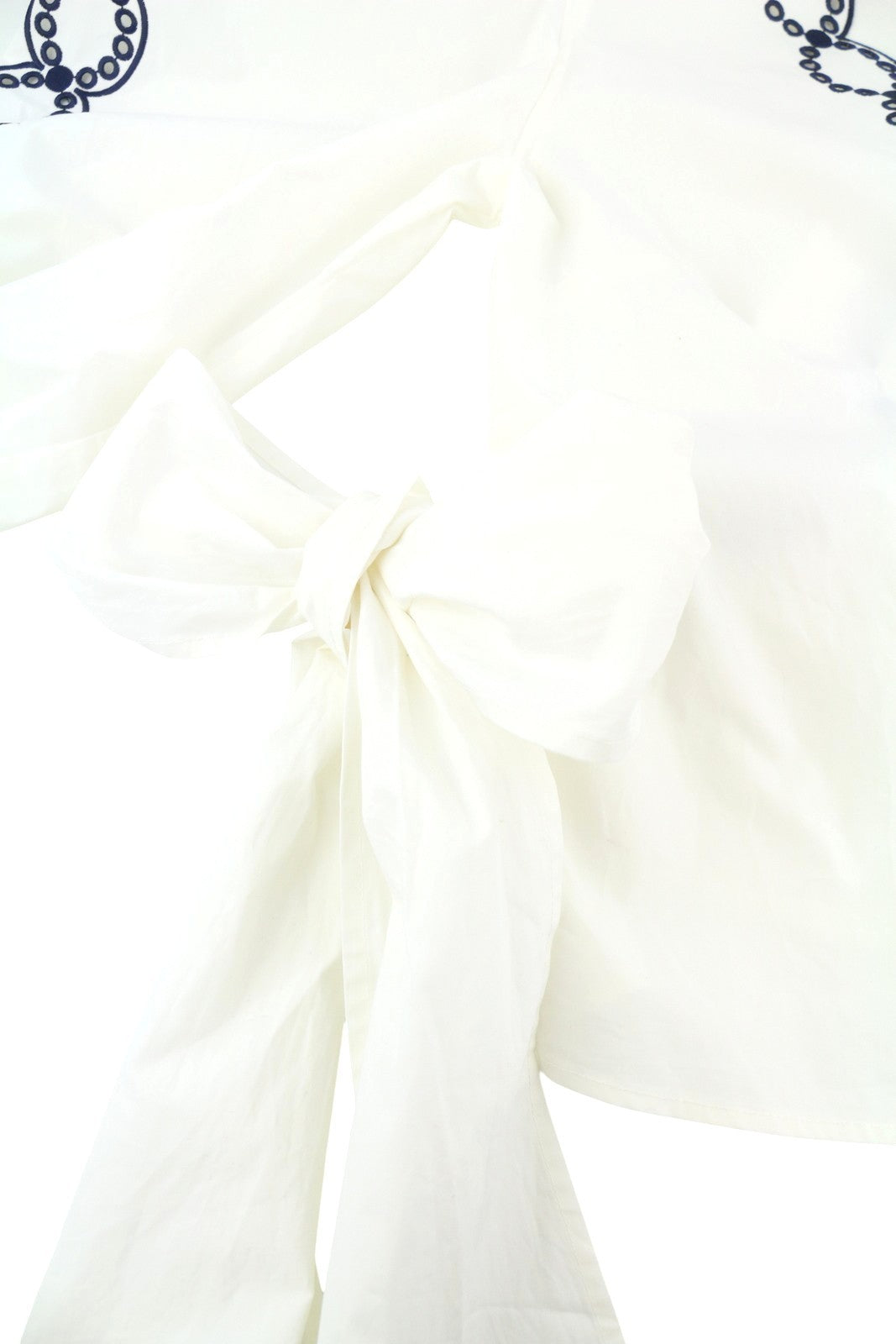 CLAUDIE PIERLOT Brigand Women's Blouse 40 M White Wrap Cotton Crop RRP195