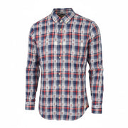 SCOTCH & SODA Men's Shirt M Blue Red Check Button-Down Pocket Casual