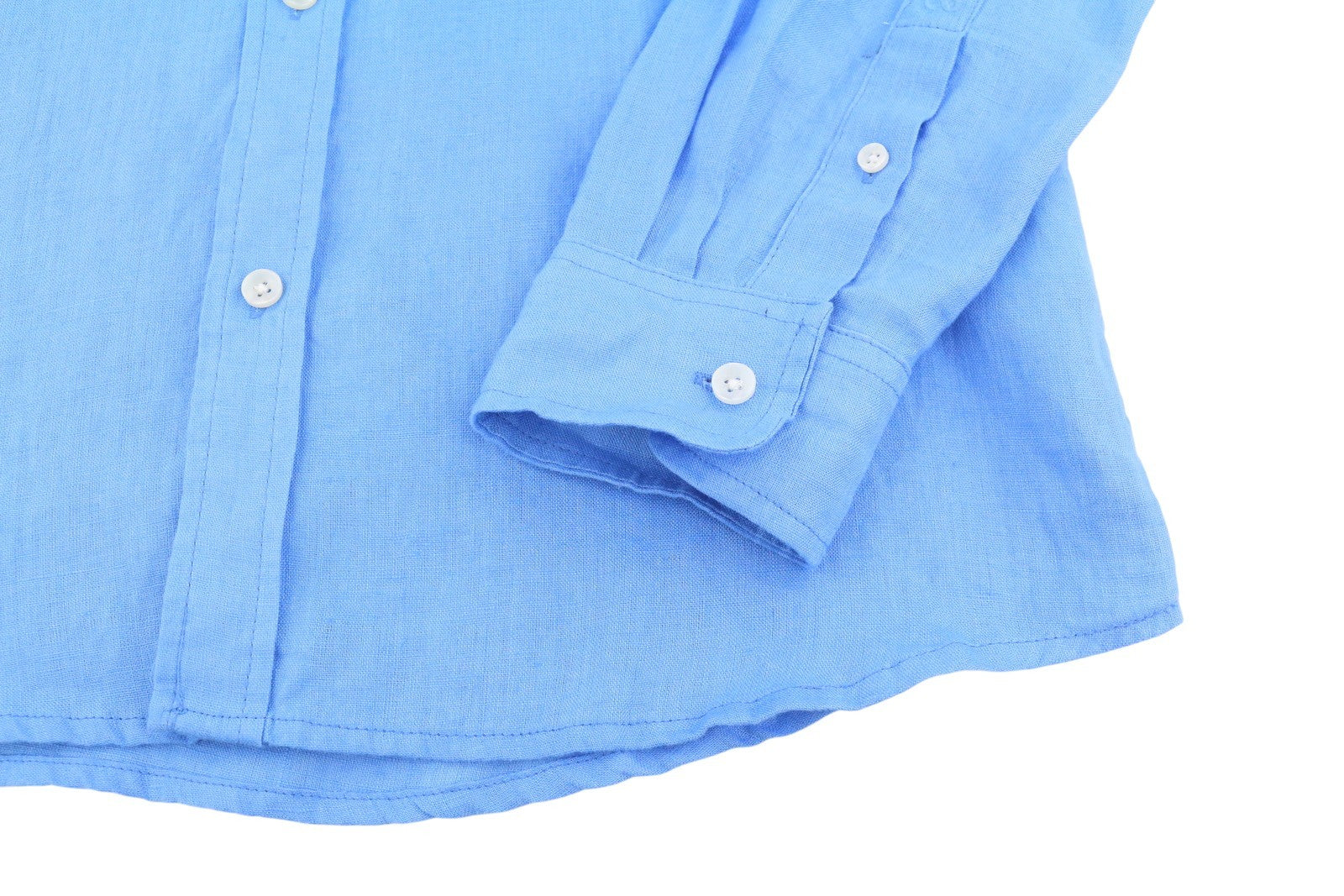 SCOTCH & SODA Men's Shirt M Blue Linen Roll-Up Sleeve Button-Down Casual