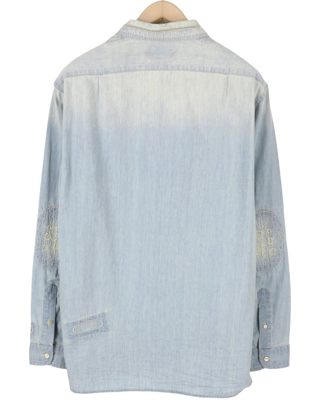 SCOTCH & SODA Men's Shirt XL Blue Faded Button-Up Spread Collar Casual