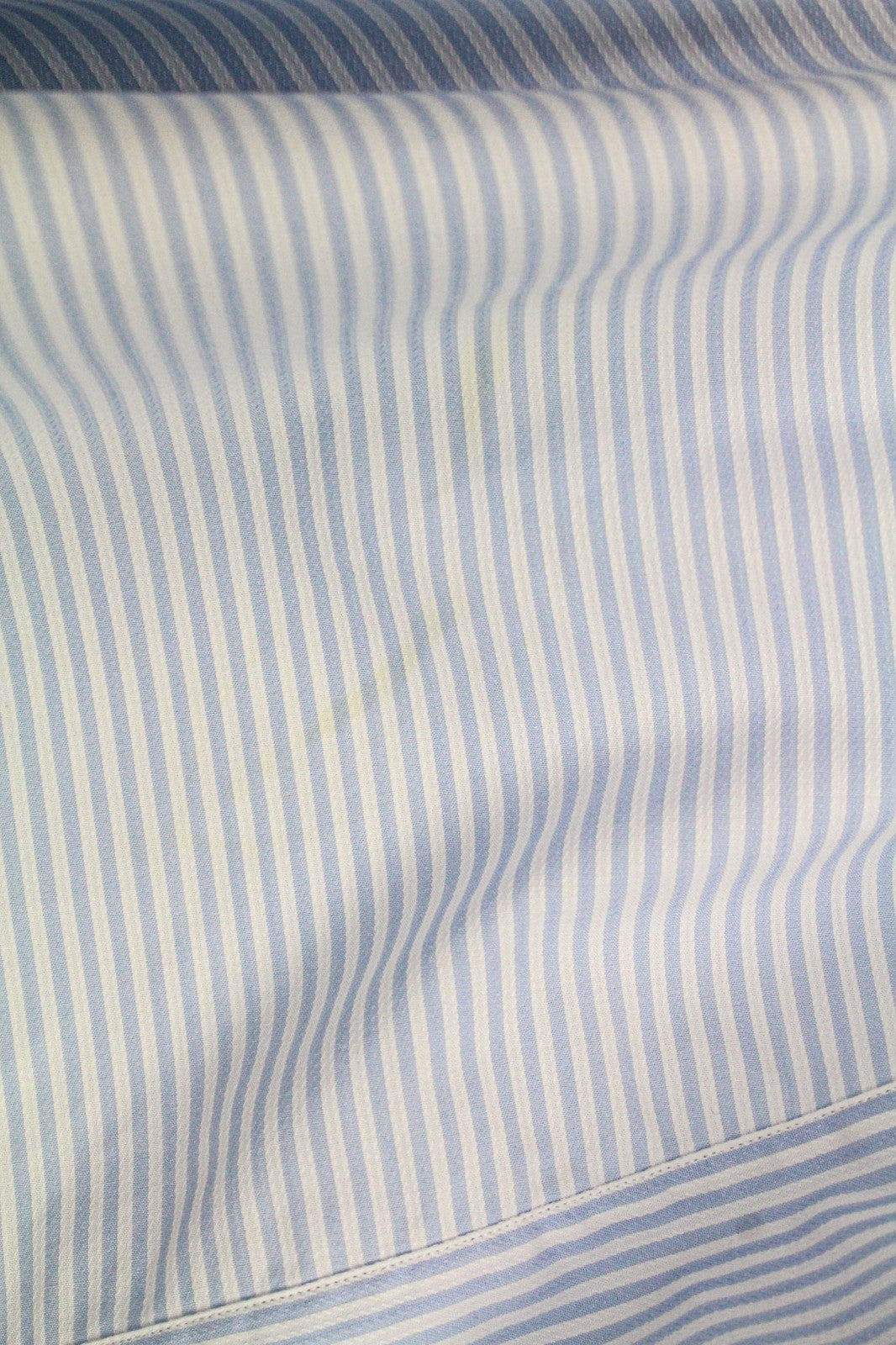 SUITSUPPLY Men Shirt 47/18 1/2 Striped Pattern Slim Fit Blue Pure Cotton