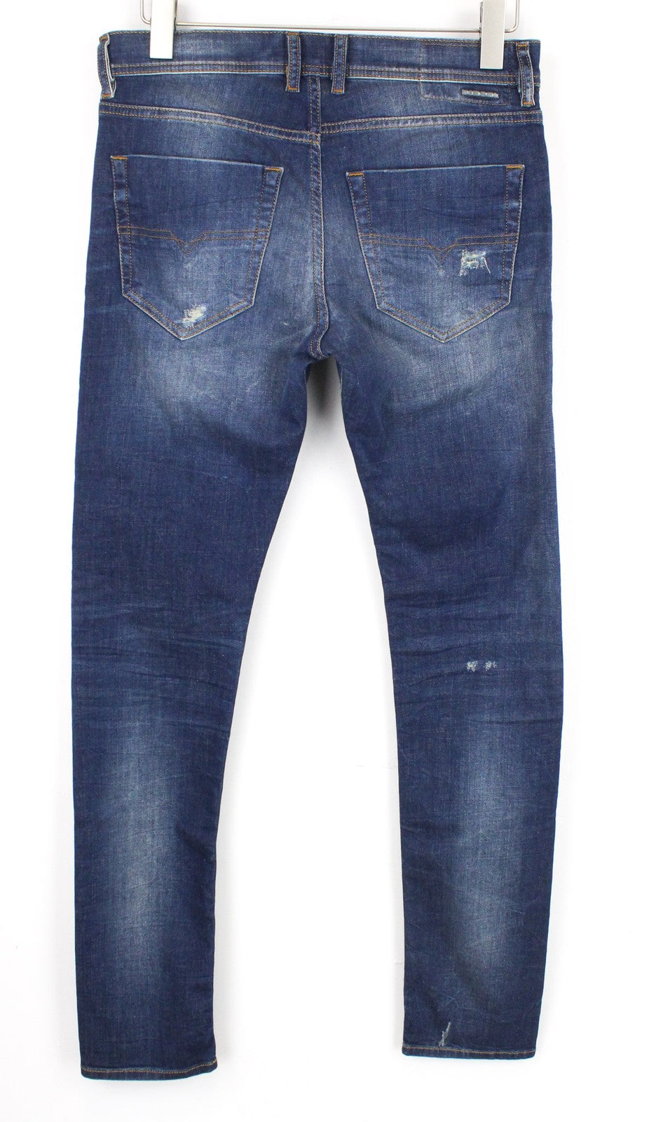 DIESEL Tepphar 084TX Men Jeans W29/L32 Slim Carrot Ripped Cotton Stretch Blue