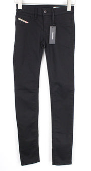 DIESEL Livier R608A Women Jeans W25 Jegging Super Slim Cotton Stretch Black