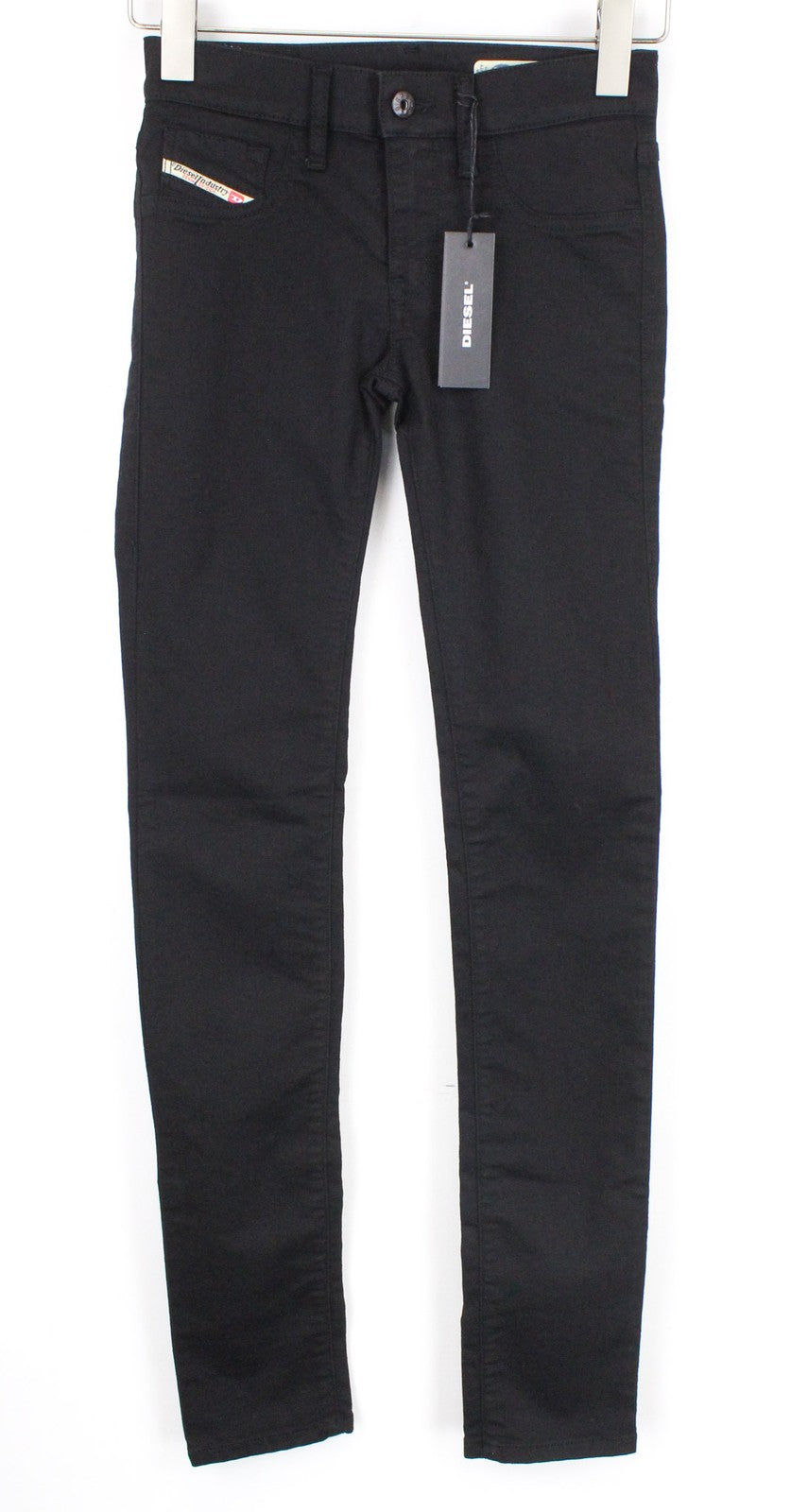 DIESEL Livier R608A Women Jeans W25 Jegging Super Slim Cotton Stretch Black