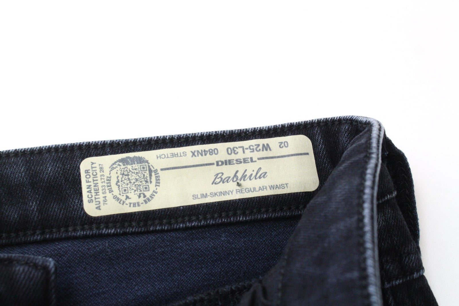 DIESEL Babhila 084NX Women Jeans W25/L30 Slim-Skinny Fit Cotton Stretch Blue