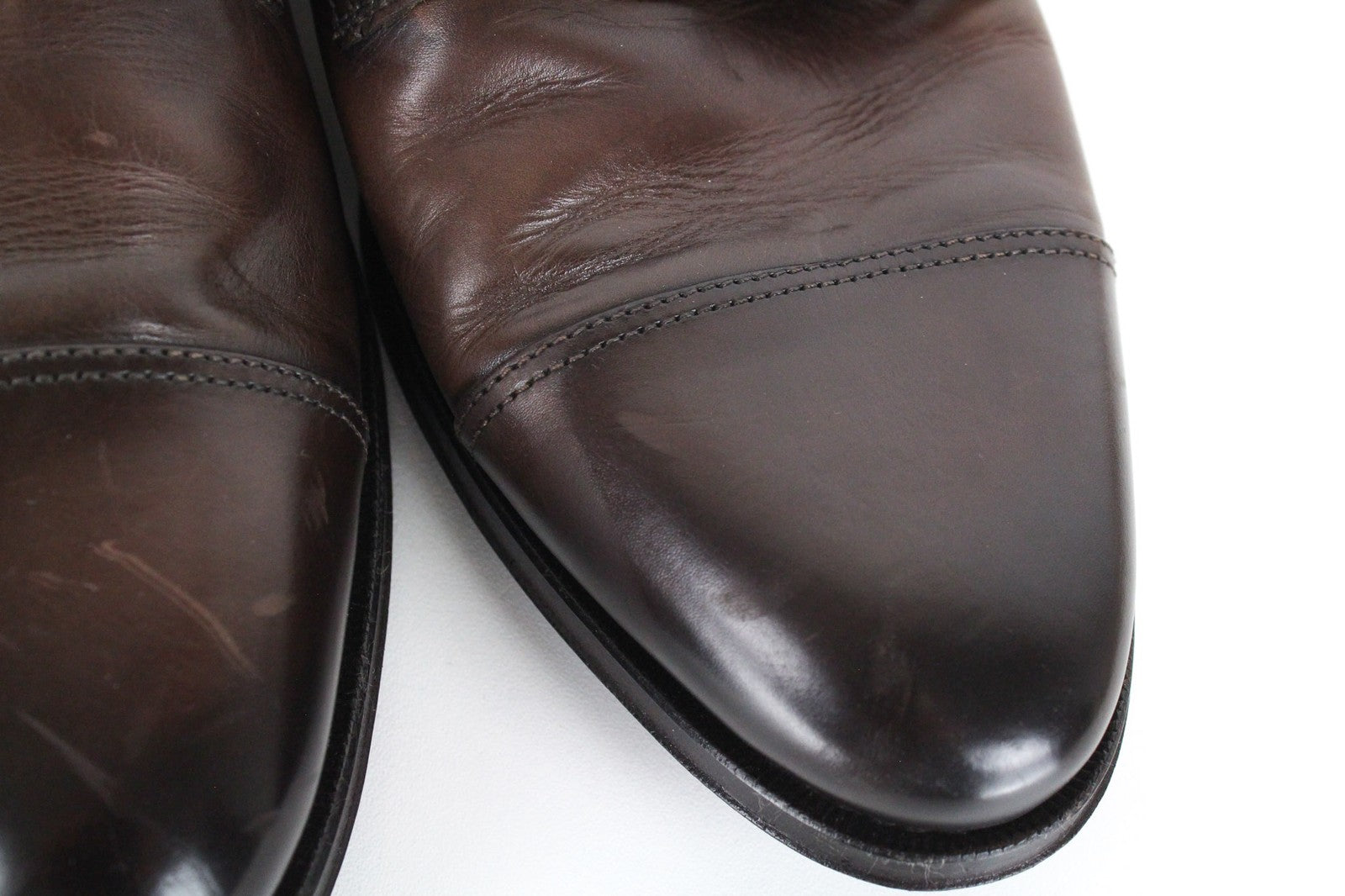 SUITSUPPLY Men Formal Shoes EU40.5 Brown Genuine Leather Double Buckle Classic
