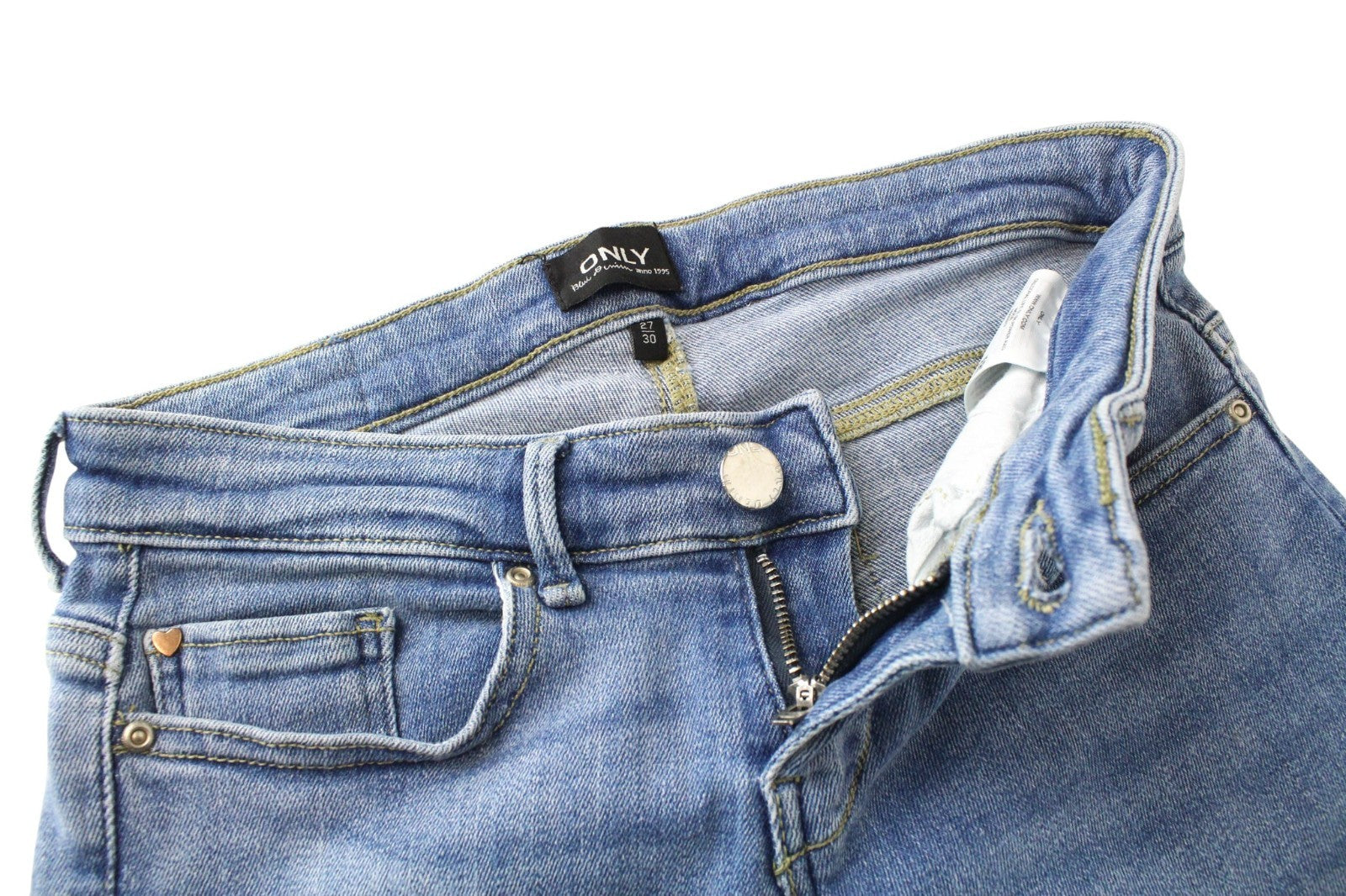 ONLY OnlCoral Life Power Azg Noos Women Jeans W27/L30 Blue Stretch Slim Skinny