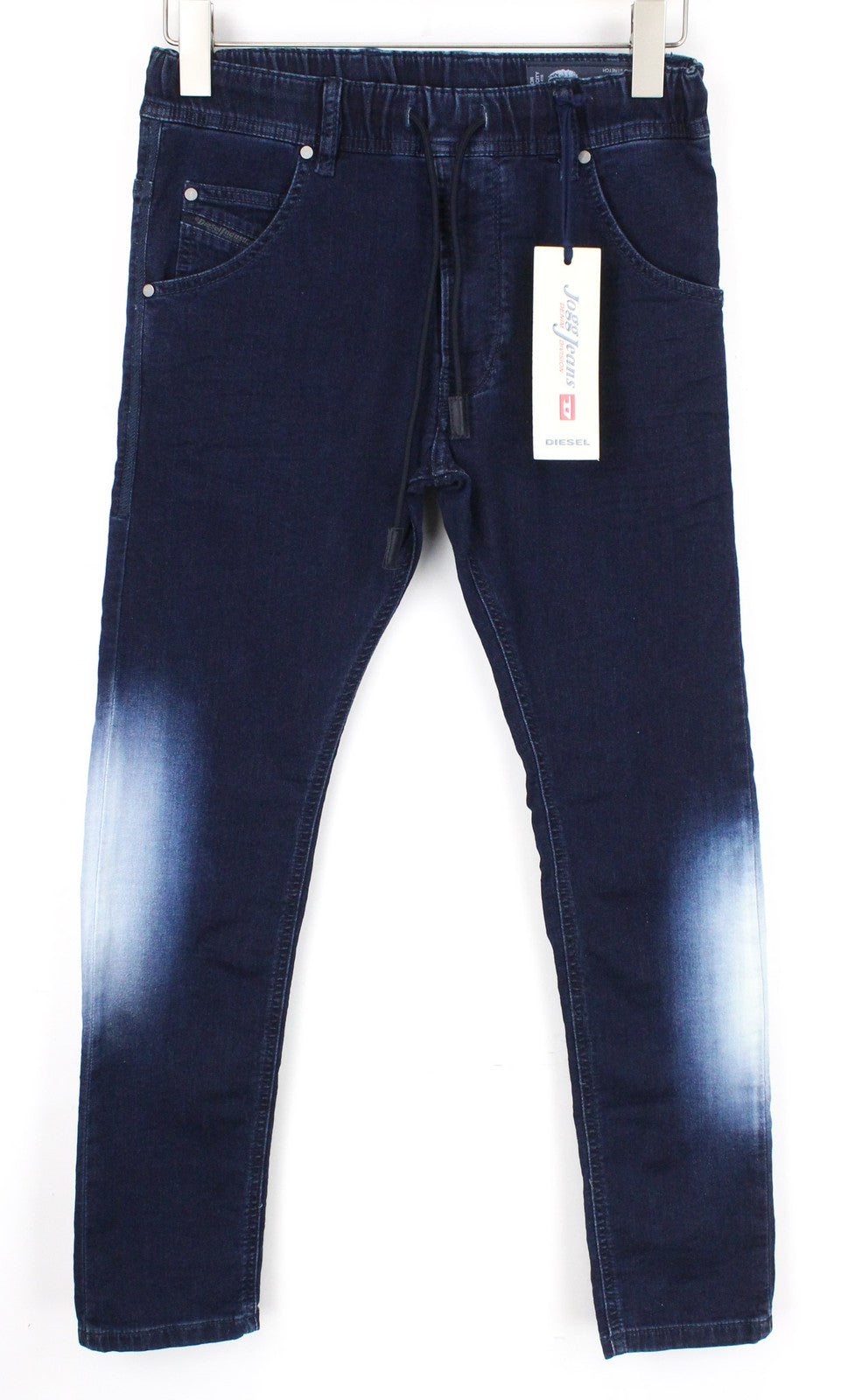 DIESEL Krooley-NE 0687D Men Jeans W26 Blue Stretch Jogg Sweat Slim Carrot Faded