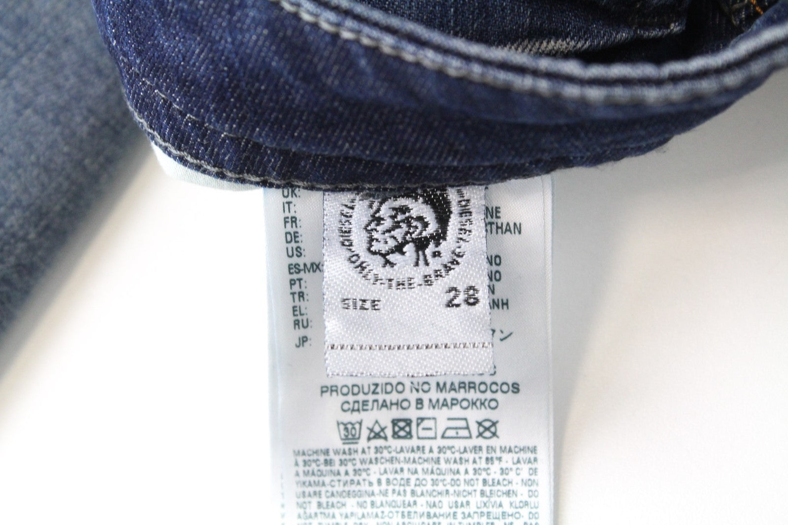 DIESEL Buster R853R Men Jeans W28/L32 Blue Stretch Regular Slim Tapered Cut