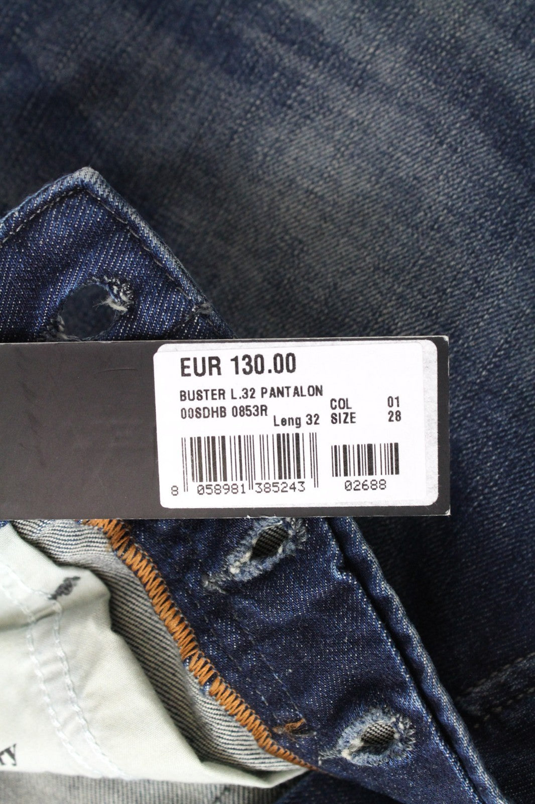 DIESEL Buster R853R Men Jeans W28/L32 Blue Stretch Regular Slim Tapered Cut
