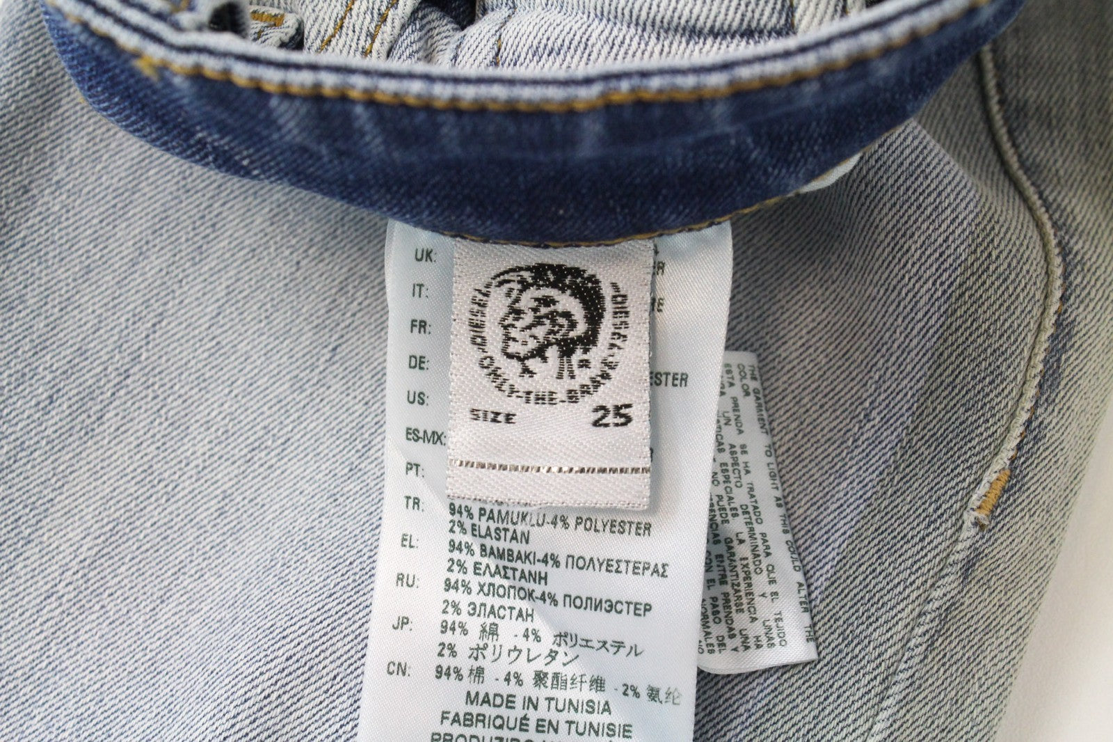 DIESEL Slandy-SP1 0090E Women Jeans W25/L30 Blue Stretch Super Slim Skinny
