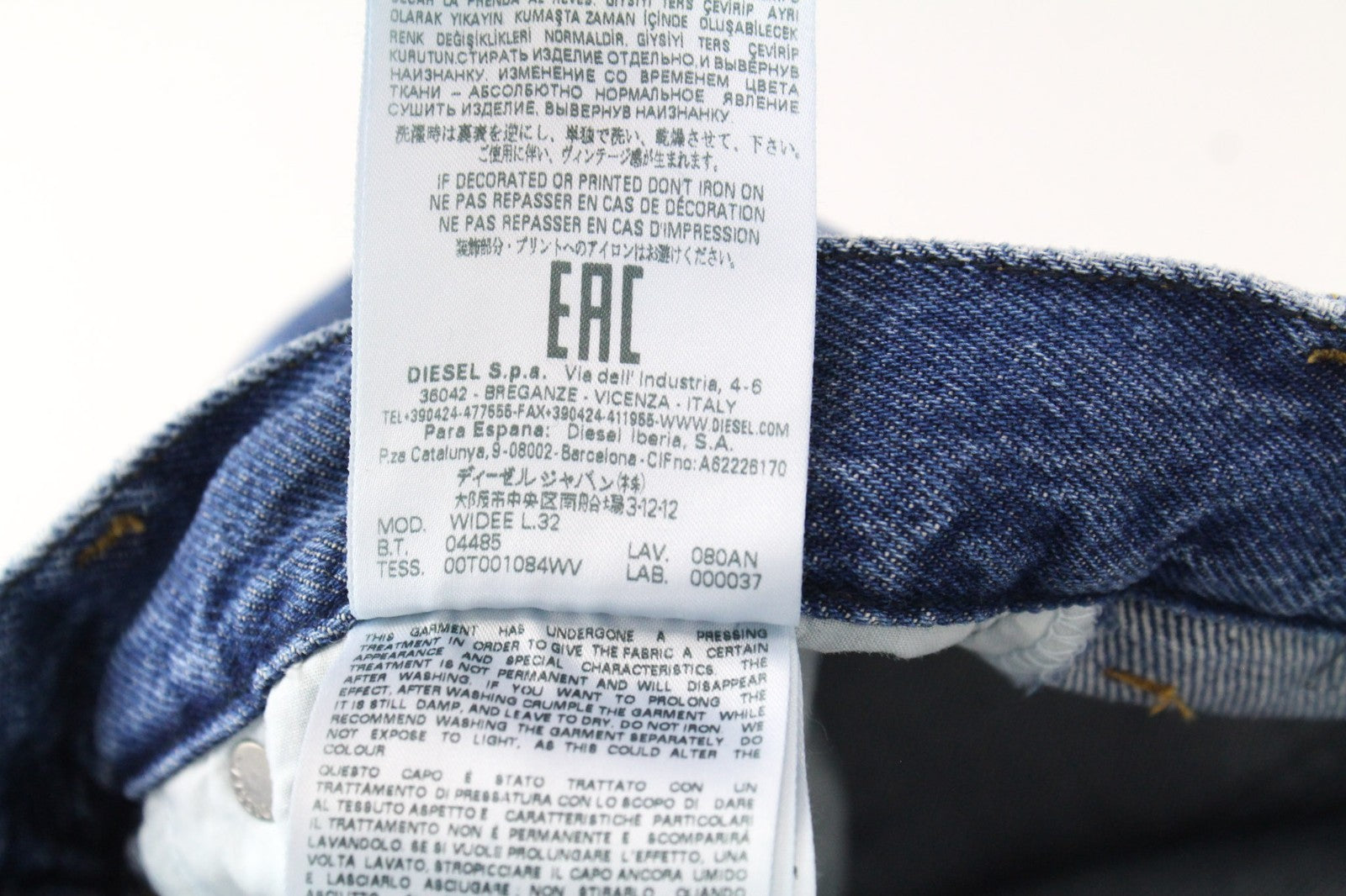 DIESEL Widee 080AN Women Jeans W24/L32 Blue Stretch Regular Straight