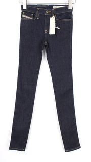 DIESEL Skinzee 0813C Women Jeans W23/L32 Blue Stretch Super Slim Skinny Fitted