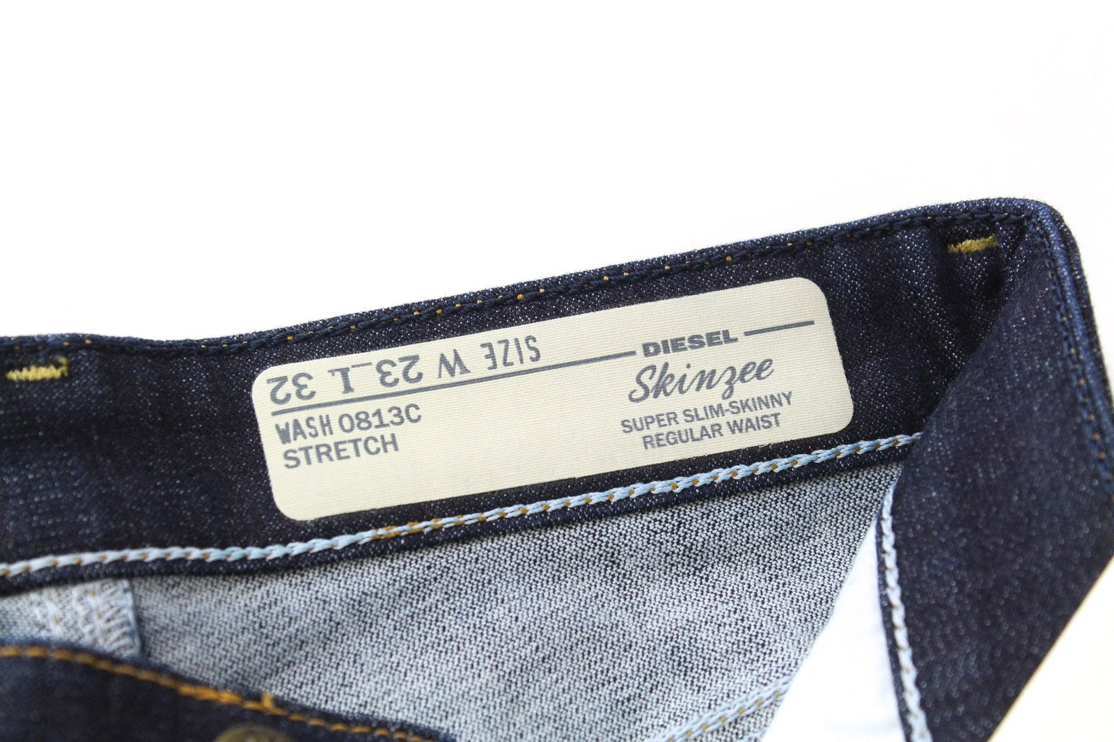 DIESEL Skinzee 0813C Women Jeans W23/L32 Blue Stretch Super Slim Skinny Fitted