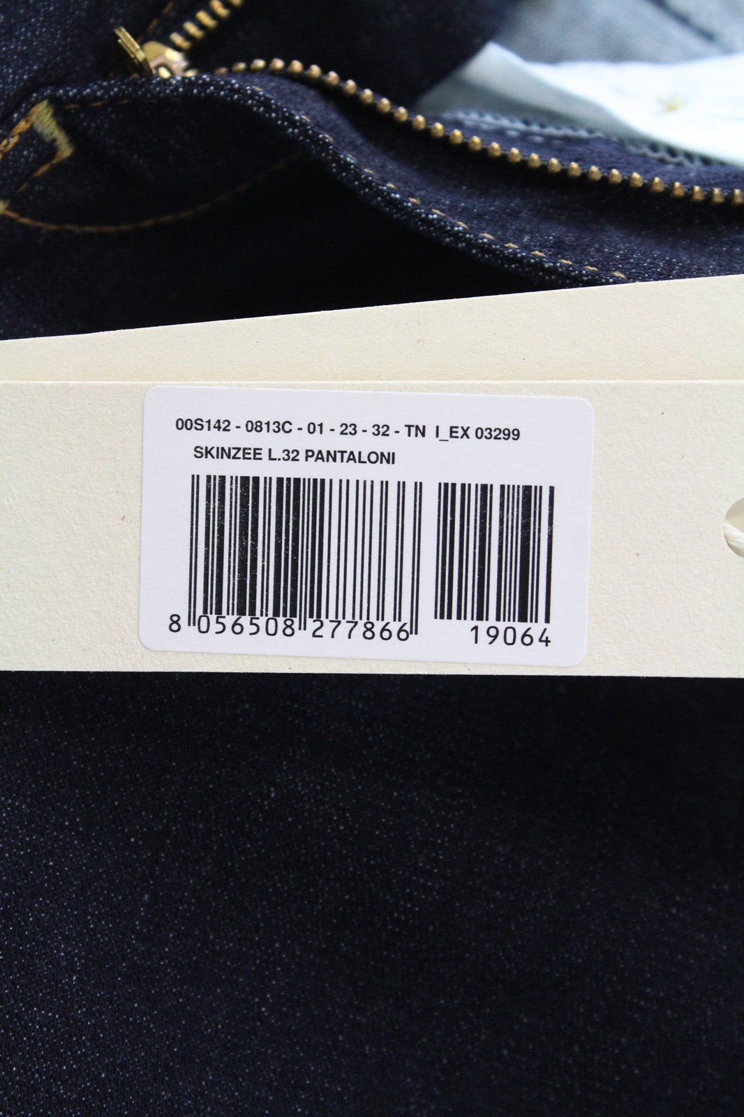 DIESEL Skinzee 0813C Women Jeans W23/L32 Blue Stretch Super Slim Skinny Fitted
