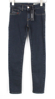 DIESEL Livier-S 084US Women Jeans W24 Blue Stretch Super Slim Jegging Low Waist