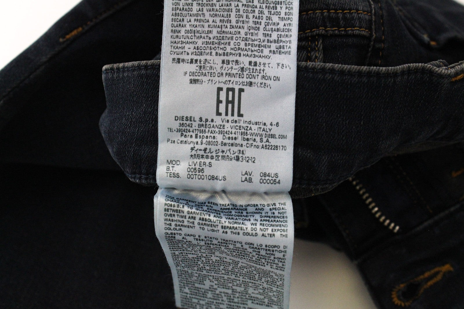 DIESEL Livier-S 084US Women Jeans W24 Blue Stretch Super Slim Jegging Low Waist