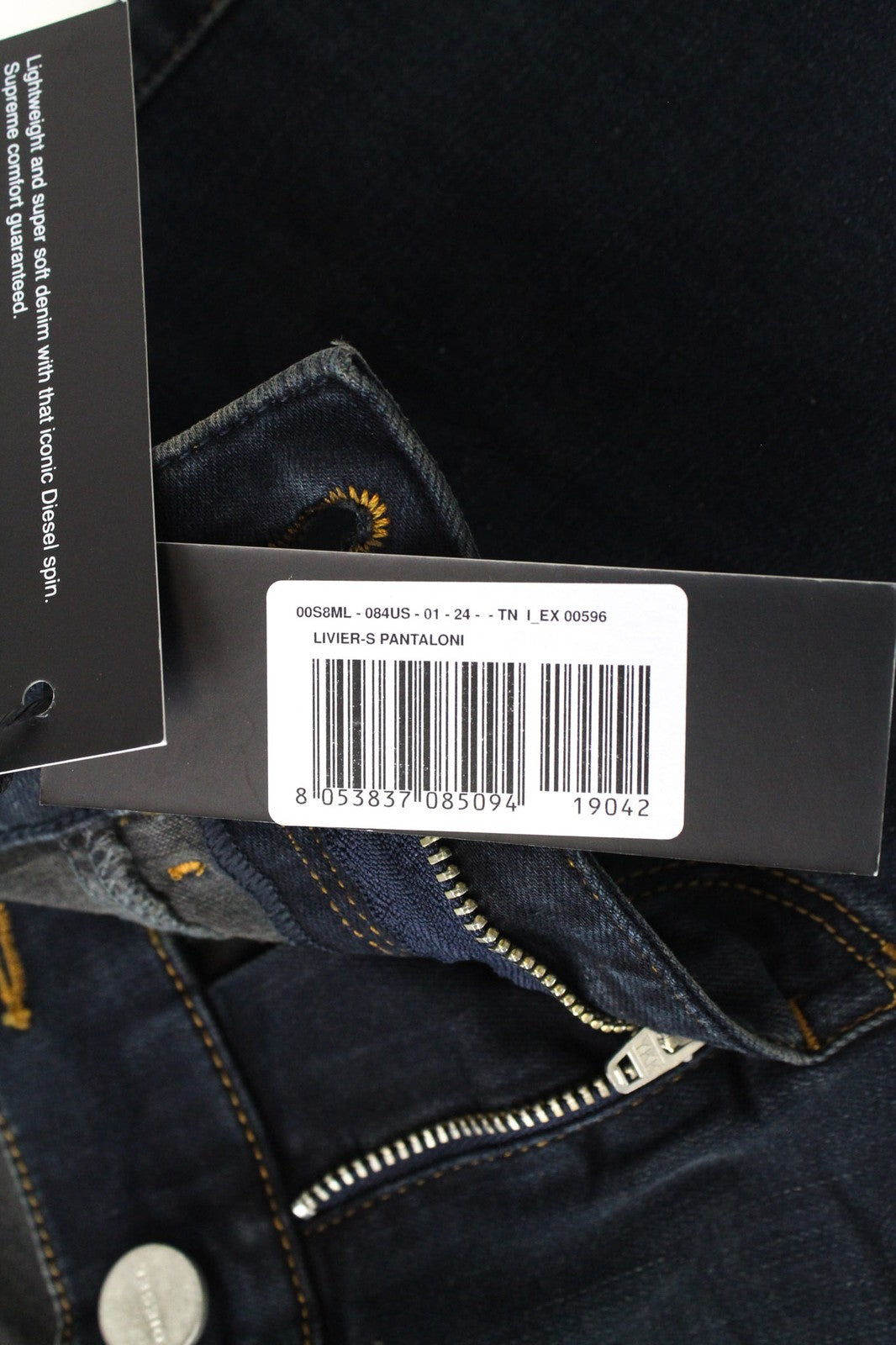 DIESEL Livier-S 084US Women Jeans W24 Blue Stretch Super Slim Jegging Low Waist