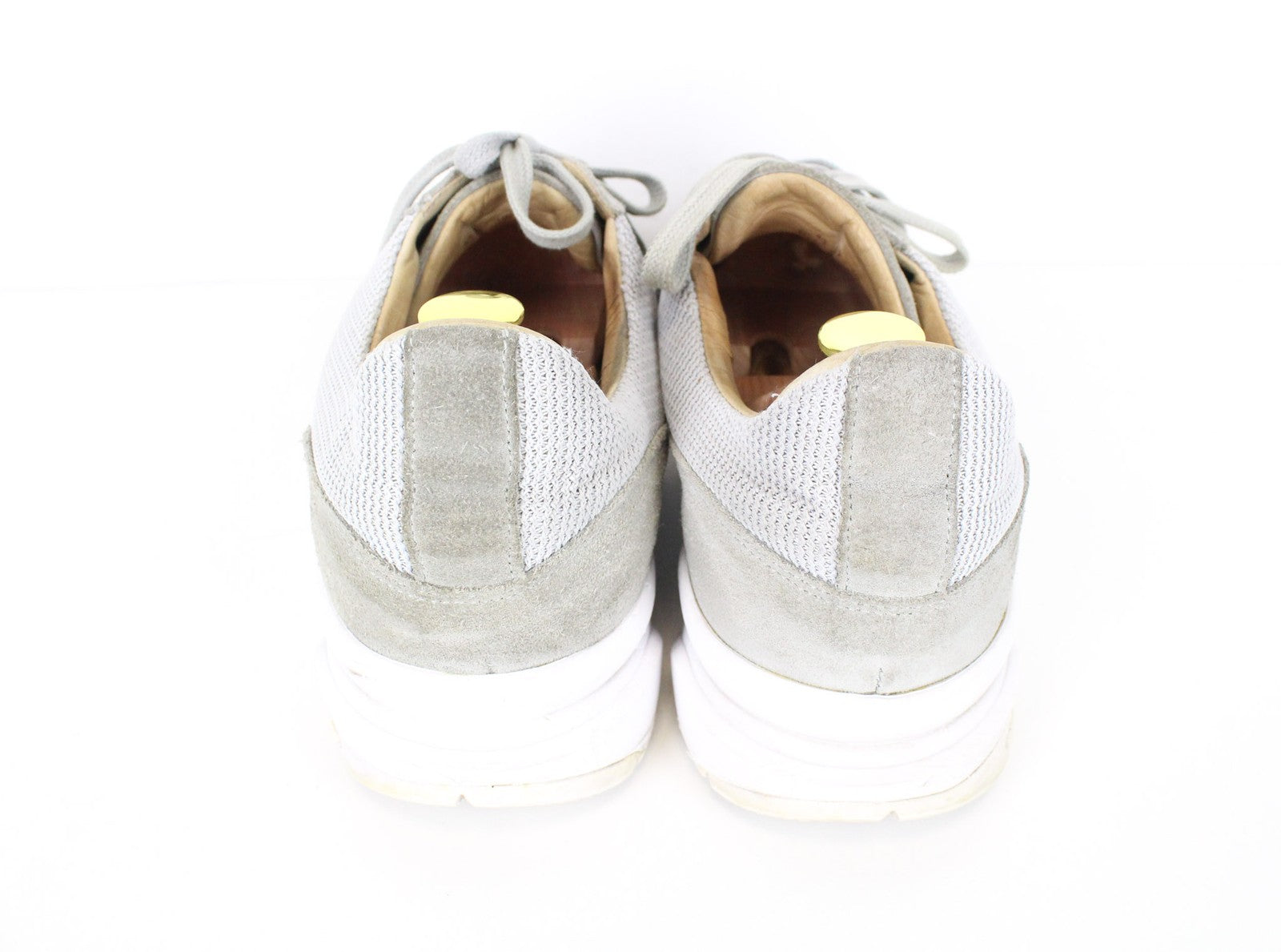 SUITSUPPLY Men Sneakers EU43 Light Grey Trainers Low-Top Leather Vibram Lace Up