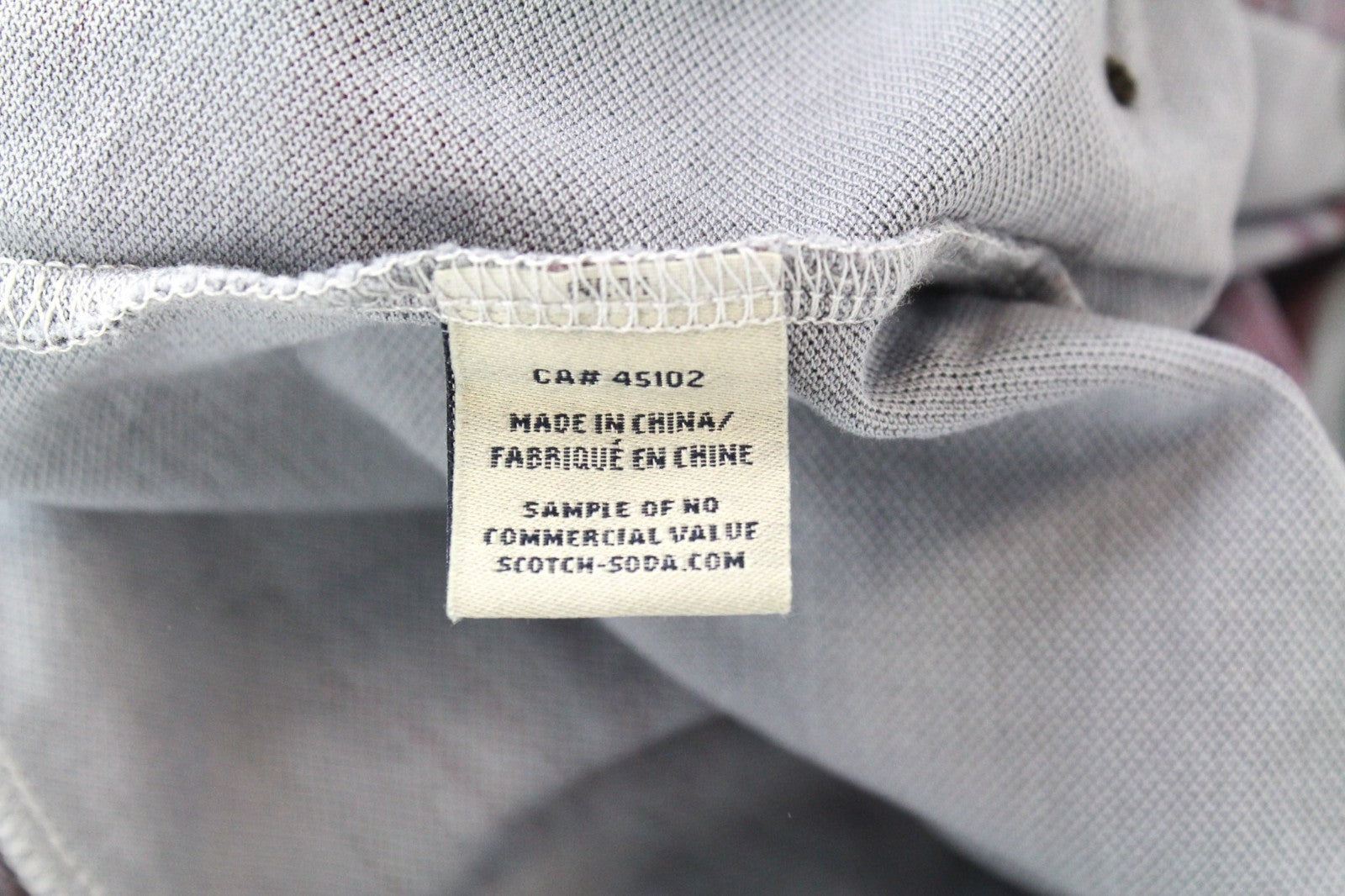 SCOTCH & SODA Men T-Shirt S Grey Bluish Leaf Patterned Short Sleeved Twill