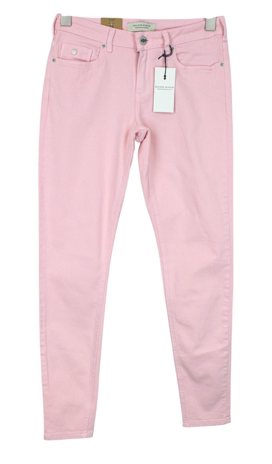 MAISON SCOTCH La Bohemienne Women Jeans W28 Pink Skinny Cotton Blend Stretch