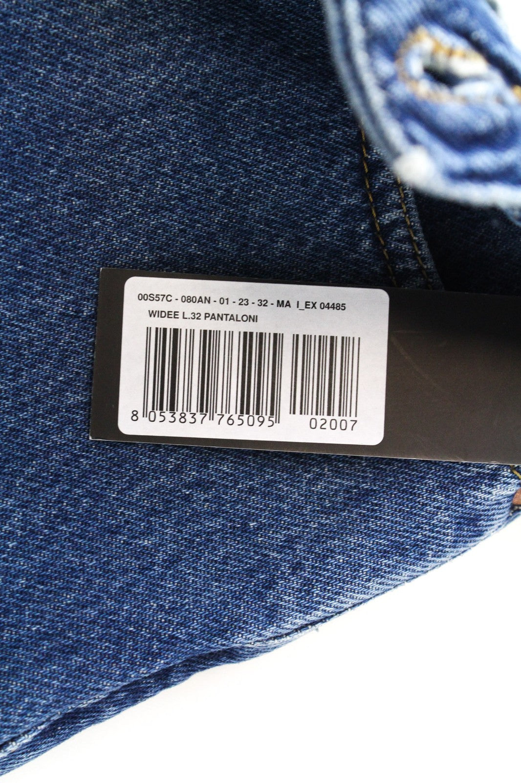 DIESEL Widee 080AN Women Jeans W23/L32 Girls Straight Blue Cotton High Waisted