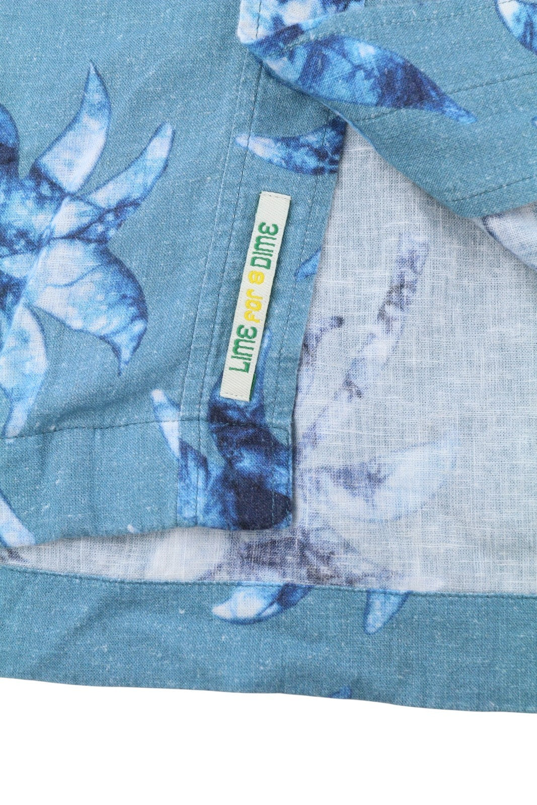 SCOTCH & SODA Men Shirt XL Blue Print Notch Collar Short Sleeve Button Top