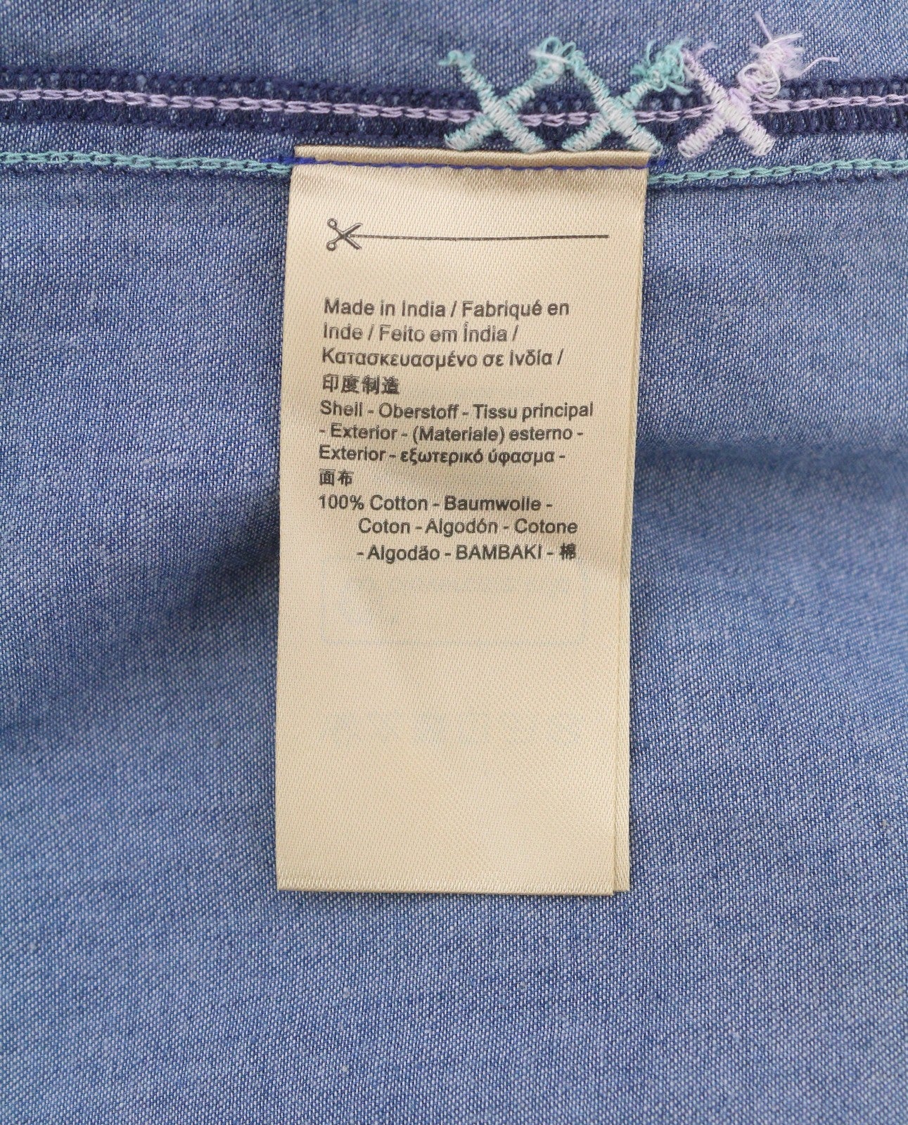 SCOTCH & SODA Men Shirt L Blue Denim Effect Relaxed Short Sleeve Casual