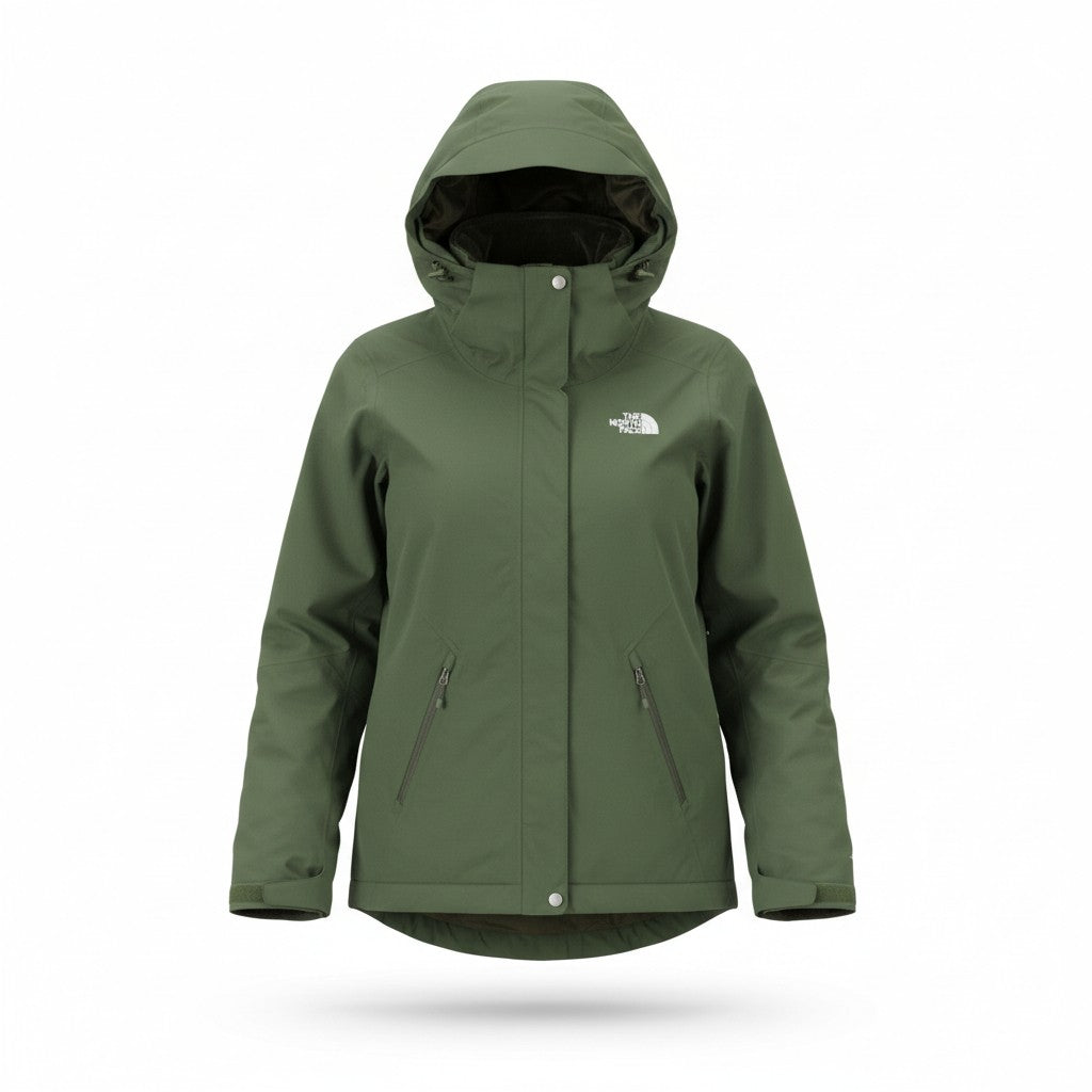 THE NORTH FACE Inlux Insulated Women Jacket XS Green Dryvent Hooded Raincoat