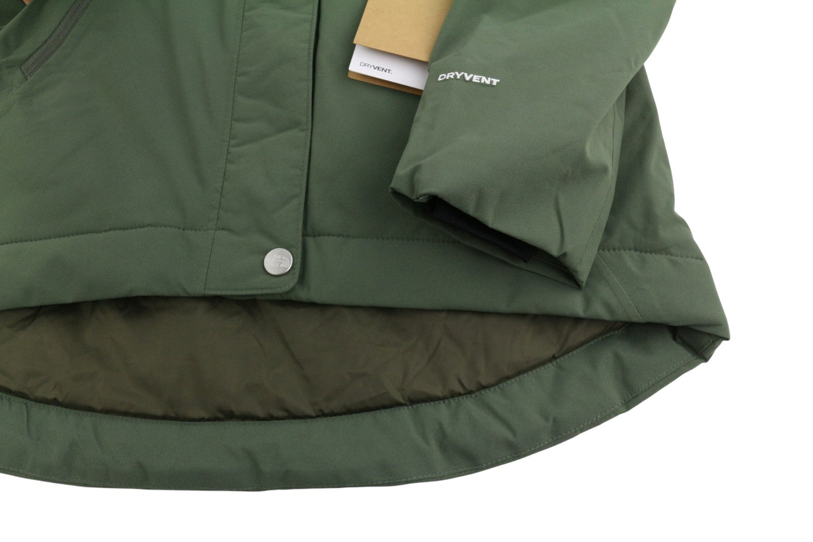 THE NORTH FACE Inlux Insulated Women Jacket XS Green Dryvent Hooded Raincoat