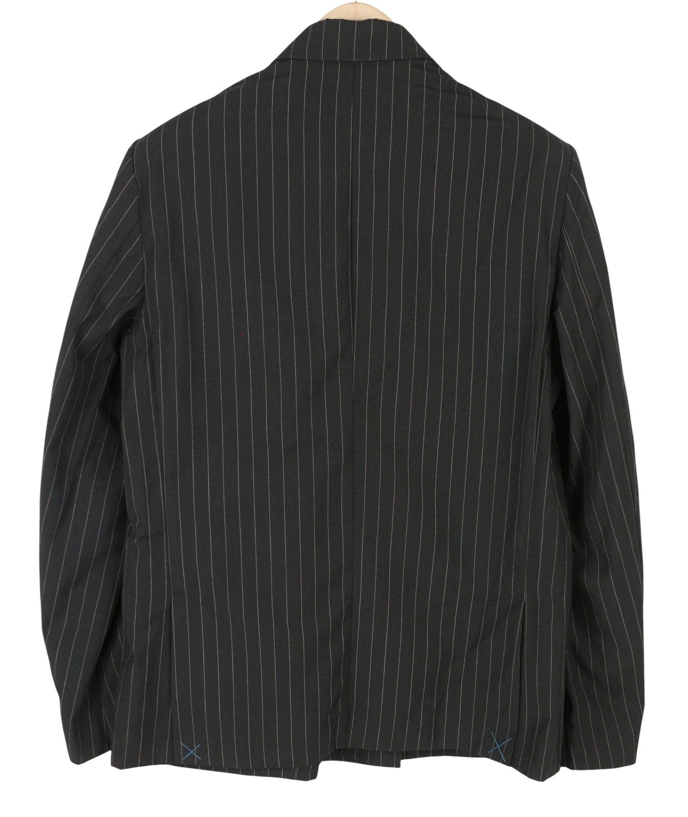 SCOTCH & SODA Men Blazer M Grey Pinstripe Peak Lapel Double Breasted Jacket