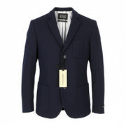 SCOTCH & SODA Men Blazer S Navy Notch Lapel Half Lined 3 Button Jacket