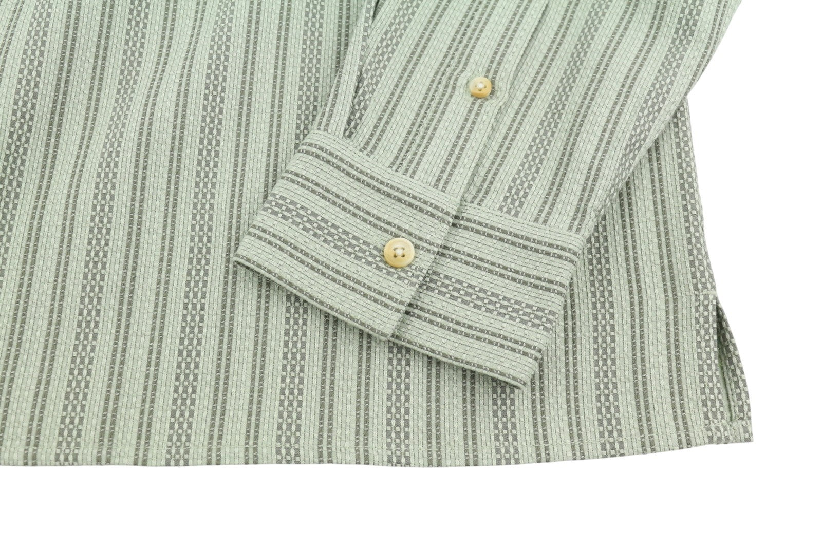 SCOTCH & SODA Men Shirt L Green Pinstripe Heavy Button Pocket Casual Top