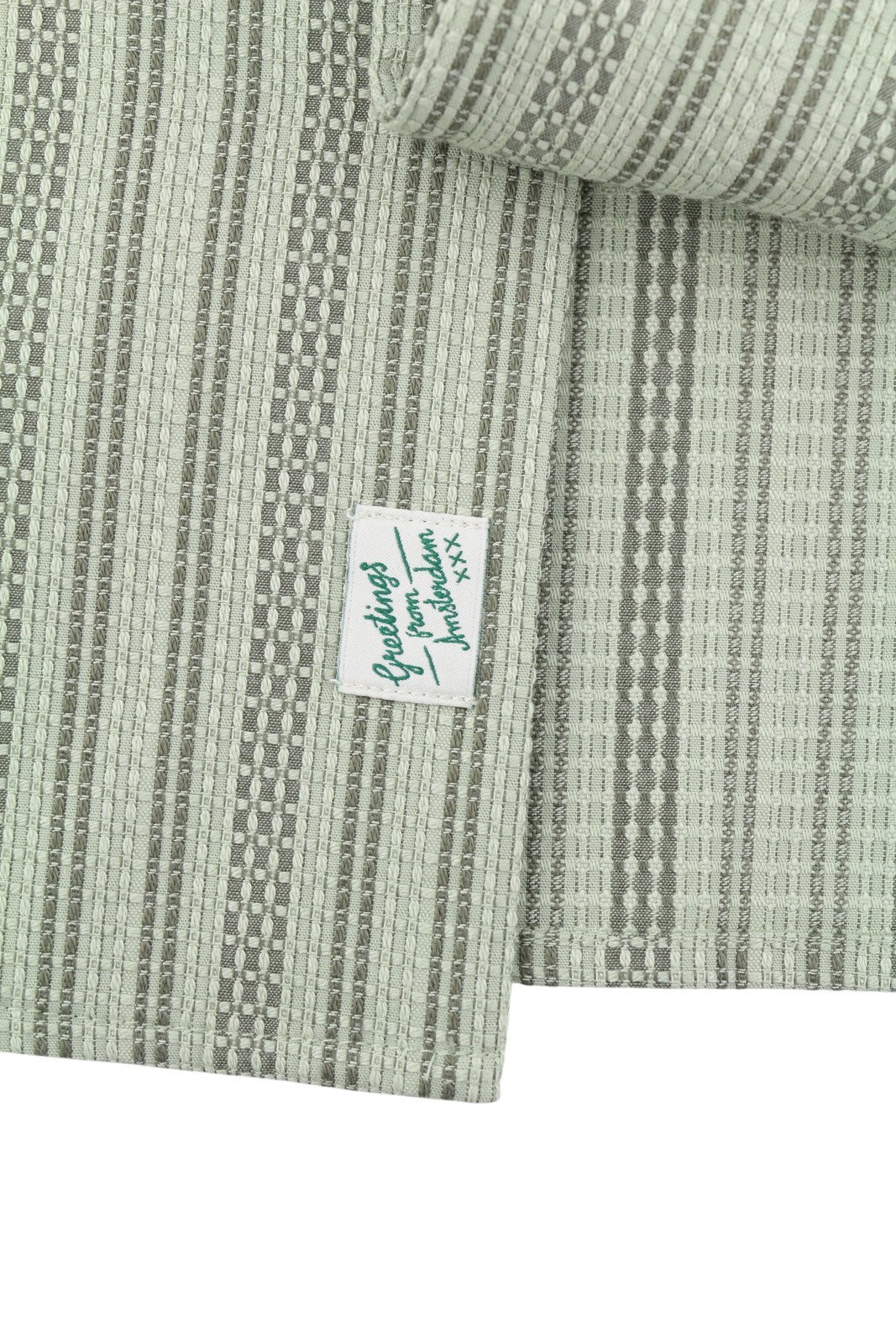 SCOTCH & SODA Men Shirt L Green Pinstripe Heavy Button Pocket Casual Top