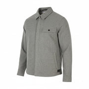 SCOTCH & SODA Men Jacket S Grey Melange Spread Neck Button Light Overshirt